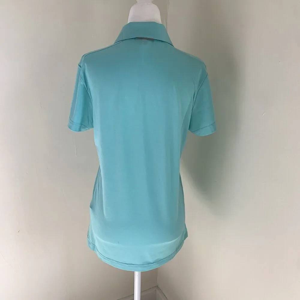 Specialized Women's Utility Polo Drirelease Merino Med Blue Teal Cycling Golf